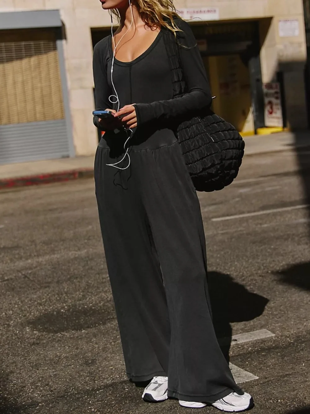 Free People Movement Hot Shot Wide Leg Onesie - size M - NEW - Picture 3 of 5